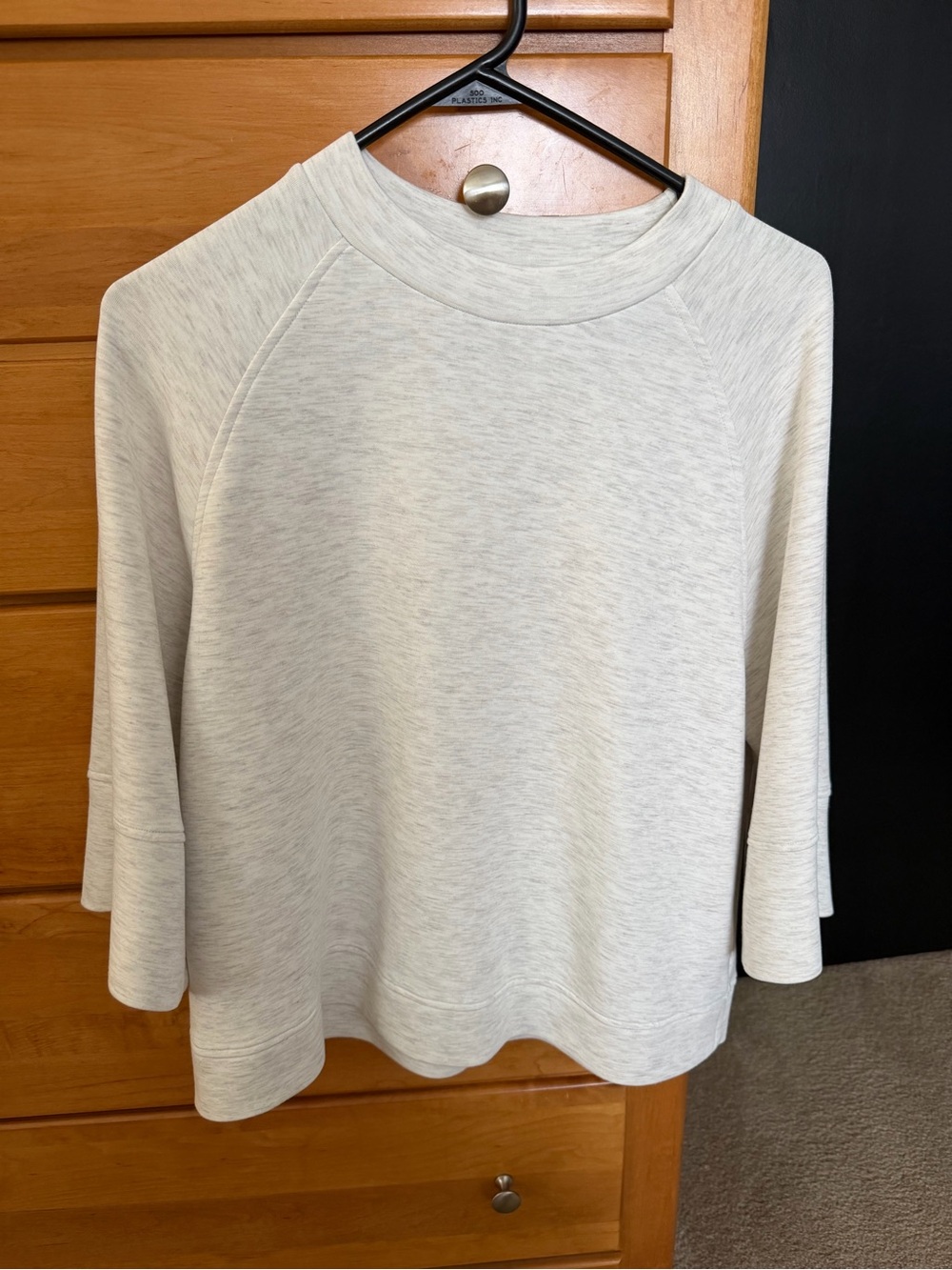 Varley Light Heather Gray Boxy Crewneck Sweatshirt